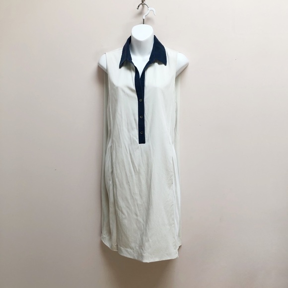 THEORY MARYON SILK COLLARED DRESS - Picture 2 of 10